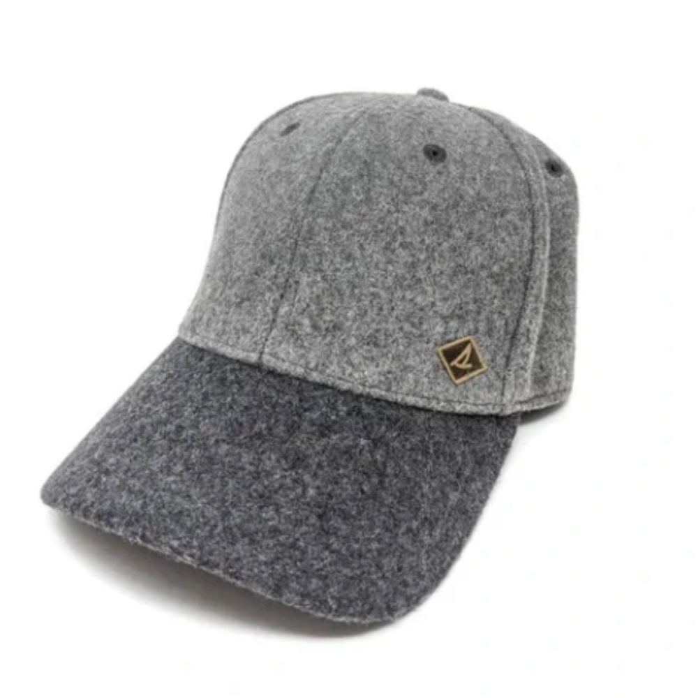 Sperry Baseball Cap Hat Wool Blend Gray